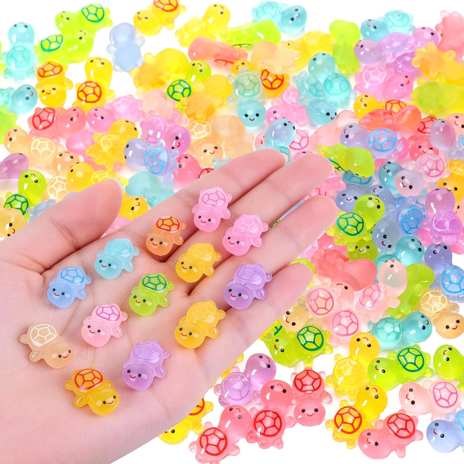 Fish Toy In Aquarium - 25 mini-tortues en résine lumineuses, tortues