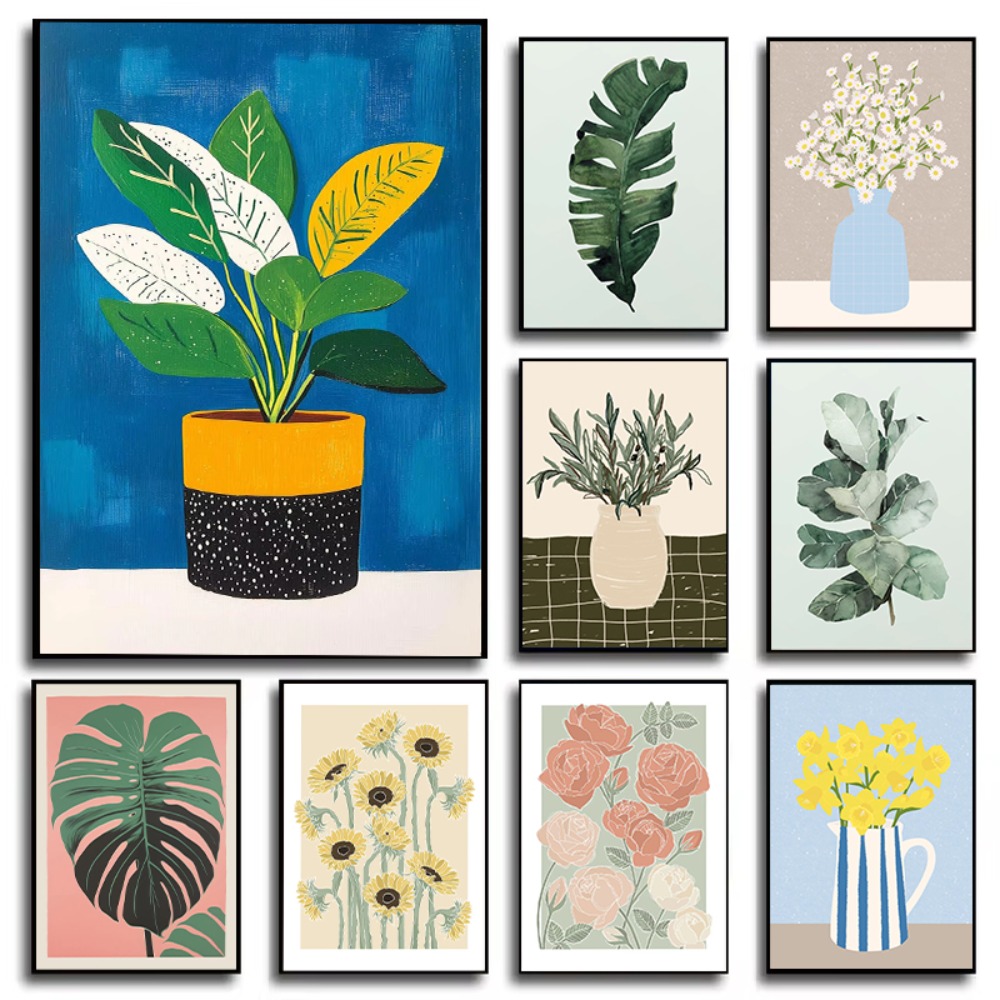 Live Plant Fertilizer - Affiche d'art de jardin avec vase