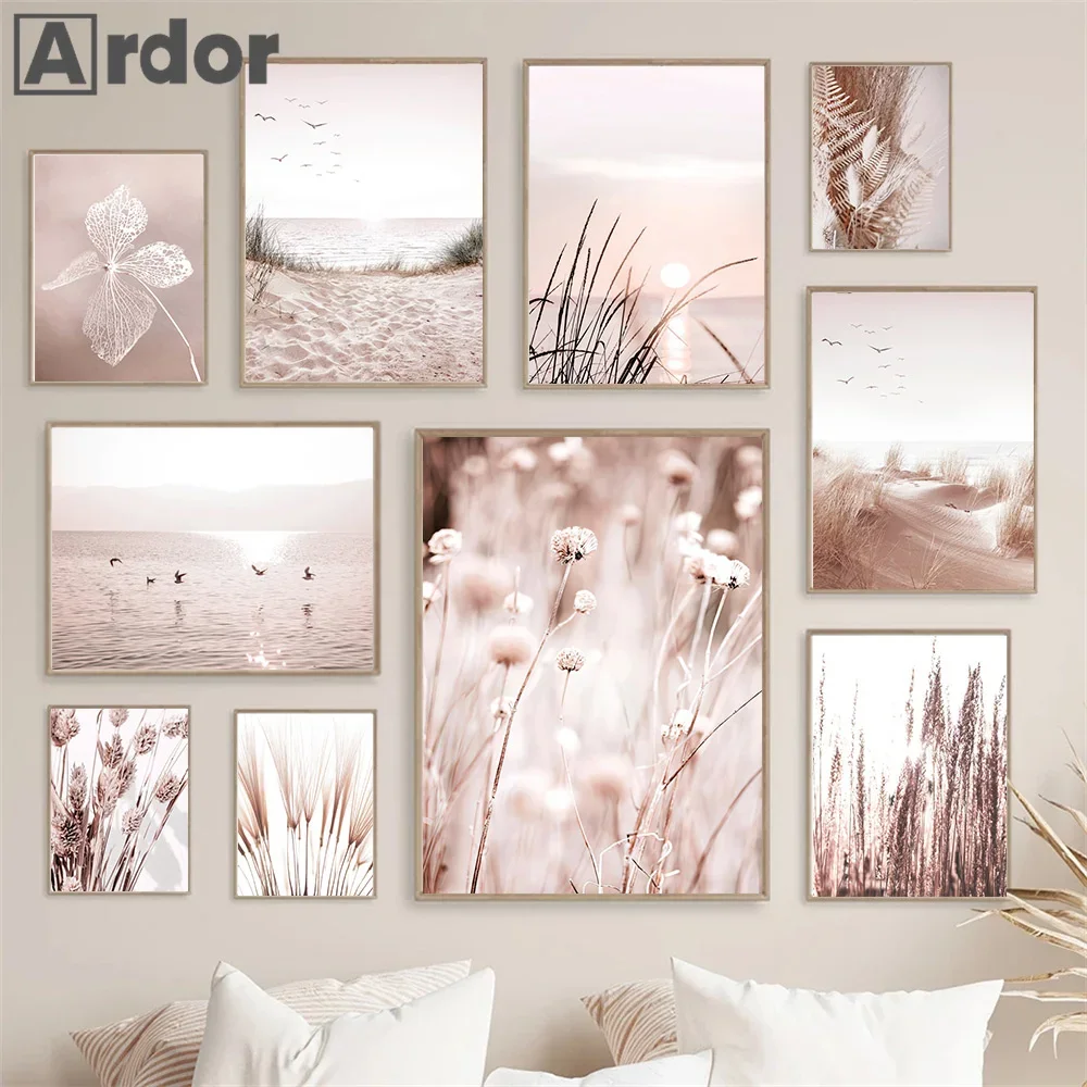 Live Plant Fertilizer - Affiches de paysage beige rose, plantes,