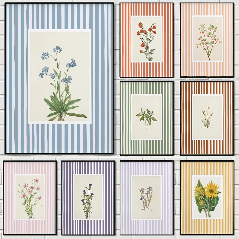 Live Plant Fertilizer - Impression sur toile rayée avec motif