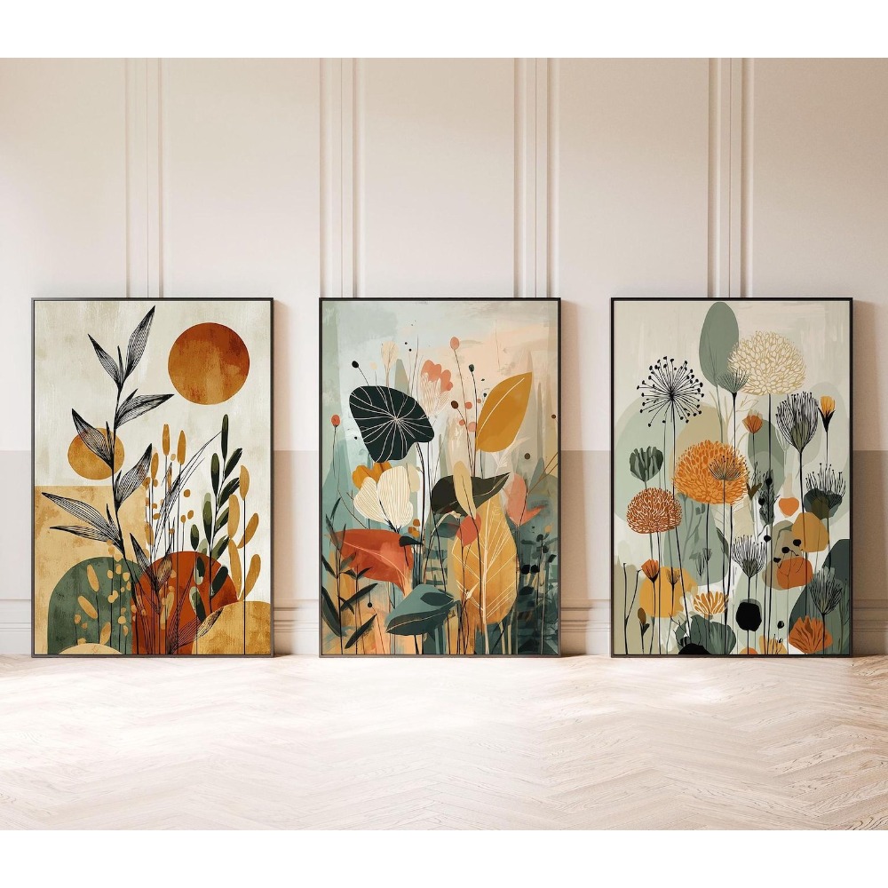 Live Plant Fertilizer - Lot de 3 affiches murales bohèmes