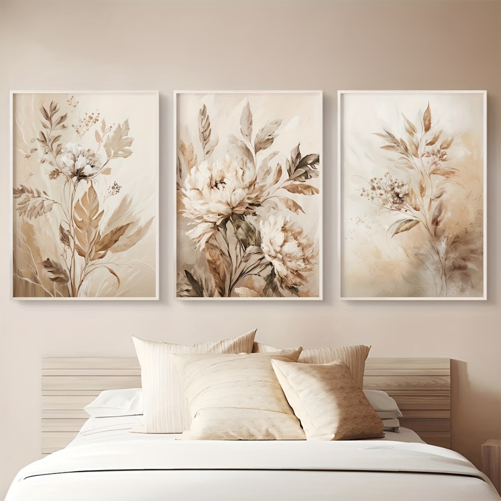Live Plant Fertilizer - 3 imprimés d'art sur toile floraux