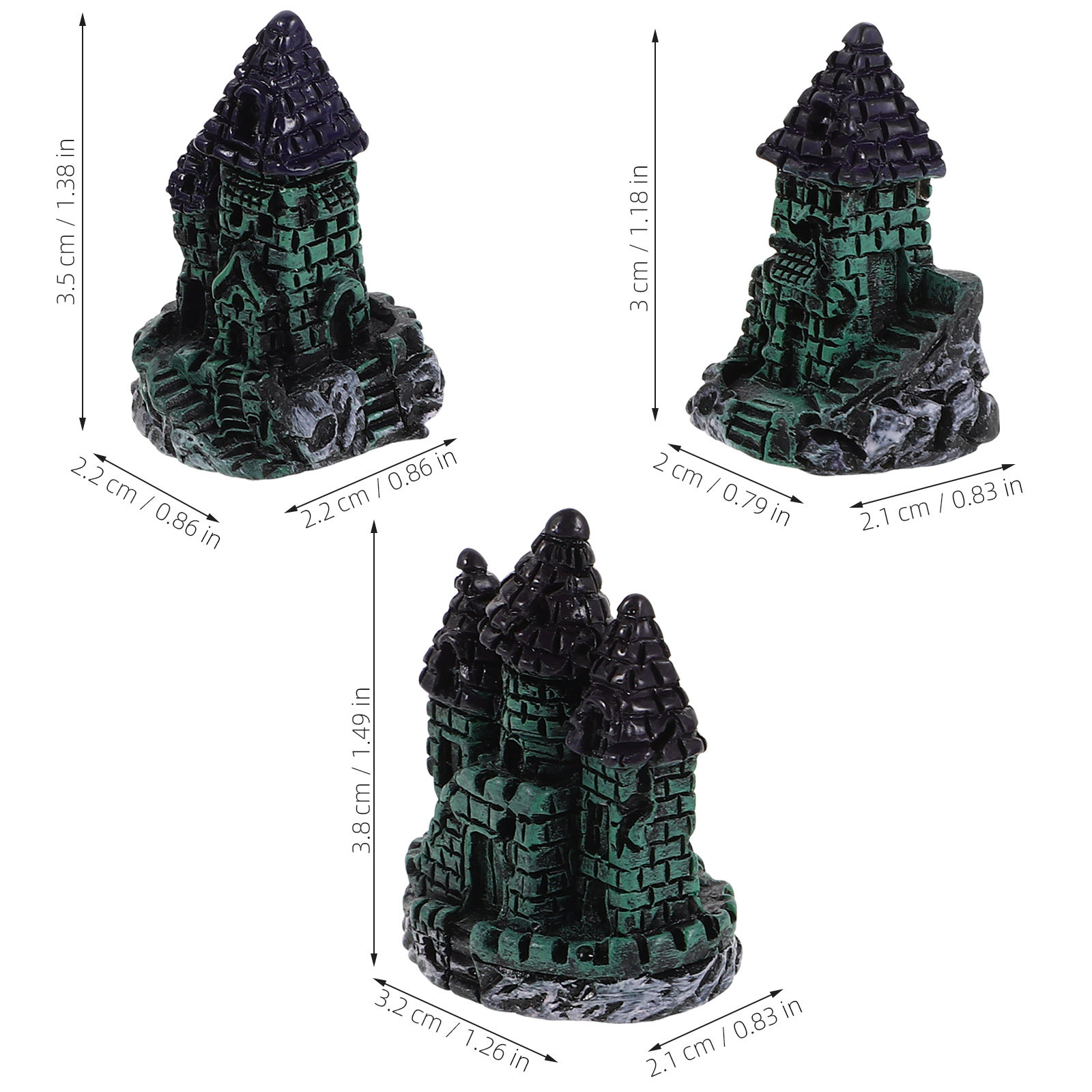 3 pièces d'ornements de châtea - Aquarium Fish Japan avis et prix
