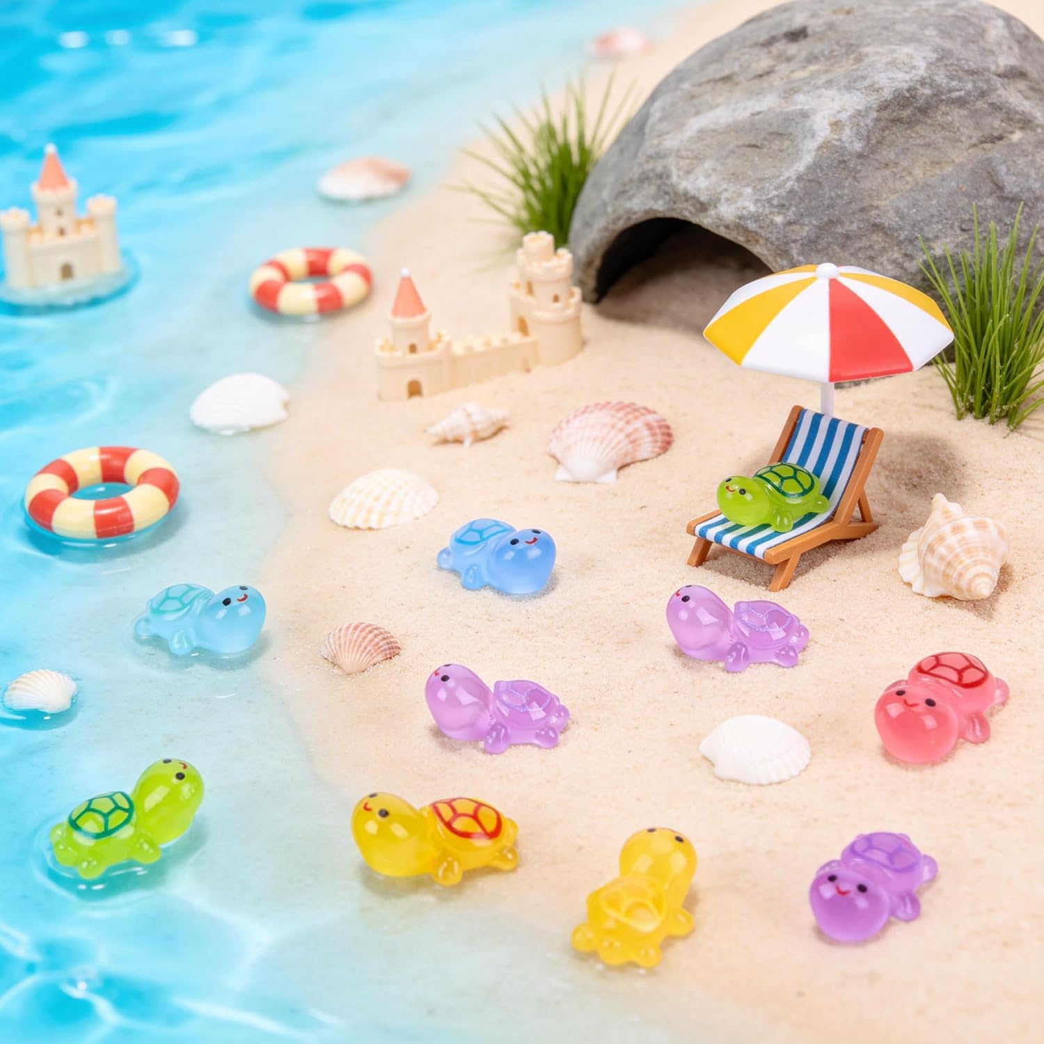 25 mini-tortues en résine lumi - Fish Toy In Aquarium avis et prix