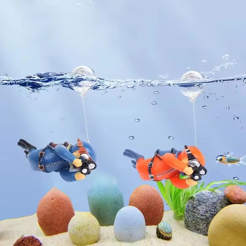 Ornements de plongeur pour aqu - Aquarium Fish Popular avis et prix