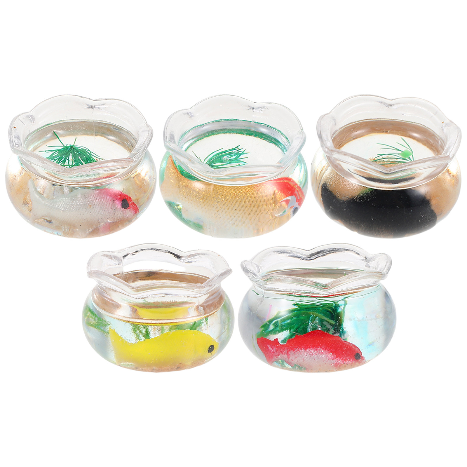 5 pièces de miniatures de pois - Fish Toy In Aquarium avis et prix
